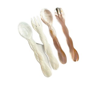 Cuchara de concha de perla de alta calidad, 13cm de largo, cuchara Dim Sum, tenedor, vajilla exquisita para el hogar, juego de cuchara - Product Image 6