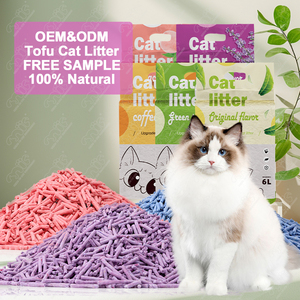 Litière agglomérante pour chat en tofu hautement absorbante OEM Lavender Factory Clean Purple Bulk Flushable Natural Soya Kitty Arena Para Gatos - Product Image 1