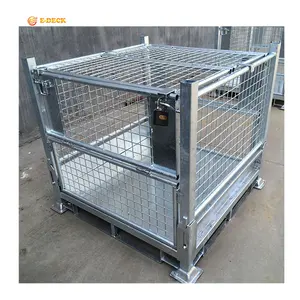 Welded Industrial Detachable Collapsible Metal Storage Gitter Container