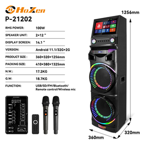 Altavoz <span class=keywords><strong>Subwoofer</strong></span> Privado con Pantalla de 2*<span class=keywords><strong>12</strong></span> <span class=keywords><strong>Pulgadas</strong></span>, Altavoz Karaoke, Altavoz Bluetooth para Fiestas con Luz LED - Product Image 5