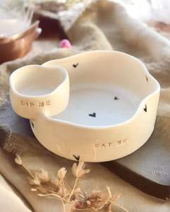 Cuenco de palomitas de maíz con diseño de corazón, vajilla personalizada de cerámica para aperitivos, para fiesta de restaurante <span class=keywords><strong>en</strong></span> <span class=keywords><strong>casa</strong></span> - Product Image 2