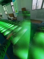 Film LED holographique 3D transparent flexible P20, affichage LED publicitaire, adhésif pour verre, écran LED super fin pour fenêtre en verre