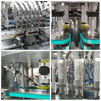 Machine de remplissage automatique haute vitesse pour divers produits (mayonnaise, beurre de cacahuète) avec pompe à lobes et fonction de remplissage de particules