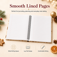 Cuaderno Espiral Festivo de Jengibre Jingda |   Diario de Ideas para las Fiestas Navideñas, Regalo de Dulces Recuerdos |   Páginas rayadas para decoración de escritorio acogedora
