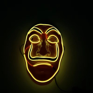 Masque lumineux Dali pour Halloween, LED, ambiance festive, <span class=keywords><strong>d</strong></span>écorations, masque de <span class=keywords><strong>film</strong></span> La Maison des Cartes - Product Image 5