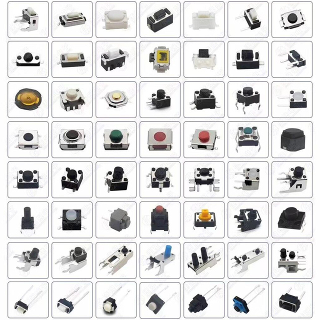 Mini 2 / 3 / 4 pin SMT DIP push button switch Tact switch4*4 6*6 12*12 2*4 3*3 3*6 4.5*4.5 5.2*5.2 mm tactile switch SMD 4*4 6*6