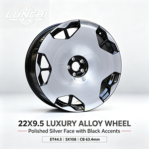 Jantes en aluminium forgé de 22 pouces pour ZEEKR 9X, jantes en alliage personnalisées, jantes OEM, aluminium 6061 T6, face polie, noir brillant, bord fraisé - Product Image 2