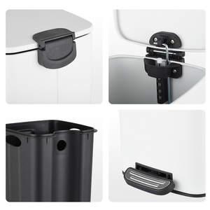 Custom Color New Style 6 8 12 16 20 <strong>30</strong> Liter Square Dustbin Stainless Steel Pedal <strong>Bin</strong> - Product Image 5