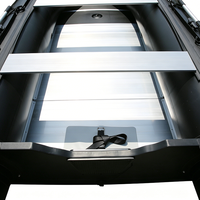 Hailebao Bateau pneumatique rigide en alliage d'aluminium et PVC de 4 m, bateau de sauvetage rapide, radeau de survie, bateau de pêche, bateau de dérive, bateau de surf, bateau de sauvetage d'urgence