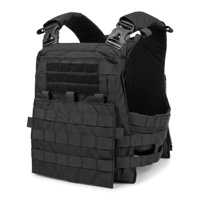Système de gilet modulaire sur mesure compatible MBAV avec pochette pour plaques et panneau MOLLE avant amovible pour utilisation sur le terrain