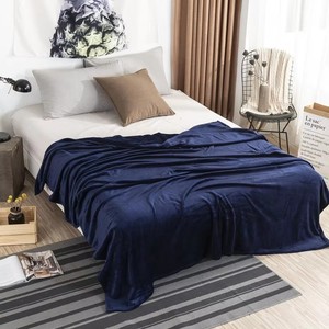100% Polyester Thân Thiện Với Môi Bền Siêu Mềm Flannel Lông Cừu Chăn Mô Hình Rắn Dệt Kim Đồng Bằng Cho Điều Hòa Không Khí Giường Sử Dụng - Product Image 2