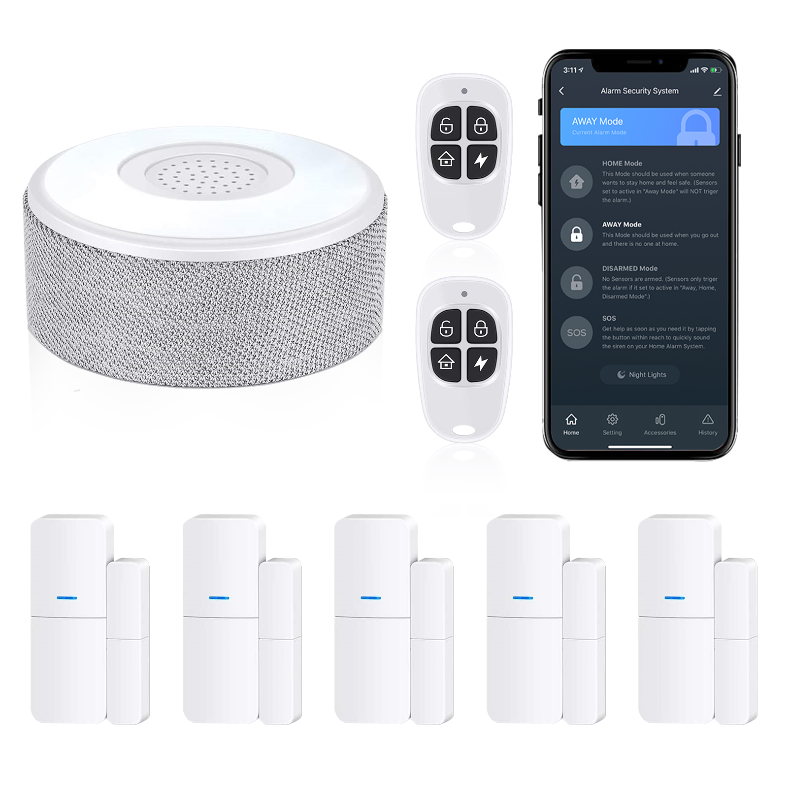 Smart Tuya App Control Wifi Alarm System Home Alarm with Pir Motion Sensor Door Contact Sensor Remote Control Home Security · image 2