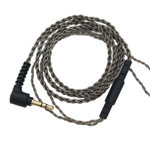 Cable de audio MMCX chapado en plata para auriculares Se315 Se215 Se535 Se846, cable de cobre trenzado gris ahumado, funda Pur - Product Image 4