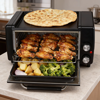 Four Tandoor de style nouveau avec poêle à frire amovible 2100W à cuisson rapide Roti, pain naan, pizza, Chapati, Manakish, Lahmacun
