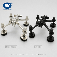 Kit d'accessoires de fixation pour mur-rideau en verre de type K en acier inoxydable, support de canopée en verre, vente en gros pour projets 304