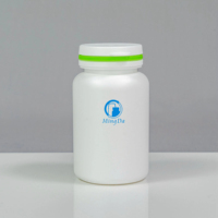 Çekme halkalı yırtılma kapağı boş katı ilaç ambalaj kabı ile kapsül tabletleri için 200ml HDPE beyaz plastik hap şişesi