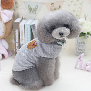 Vêtements pour animaux de compagnie pour <span class=keywords><strong>chien</strong></span> en peluche de style européen coréen <span class=keywords><strong>japonais</strong></span> 18 nouveaux classiques gilet en coton motif solide vente en gros - Product Image 3