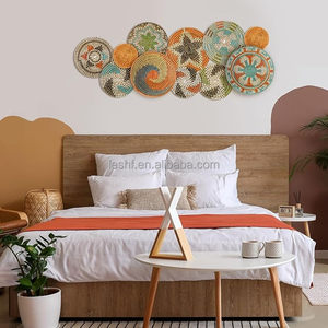 Set di 11 Cesti Rotondi da Parete <span class=keywords><strong>in</strong></span> Stile Bohémien, Decorazioni Rustiche per Cucina e <span class=keywords><strong>Casa</strong></span> di <span class=keywords><strong>Campagna</strong></span>, Arredo Estivo - Product Image 5