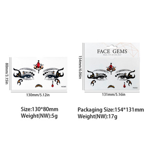 Halloween Face Rhinestone Stickers Spider Witch Dark Style Makeup Party Stage Performance FG364 - Product Image 3