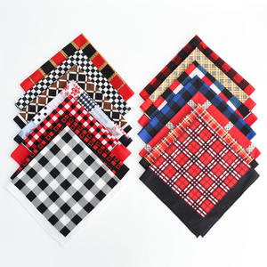 Voorraadcontrole 100% katoenen gingham ruitjes groothandel aangepaste logo bedrukking patroon buitengebruik vierkante <span class=keywords><strong>bandana</strong></span> - Product Image 1