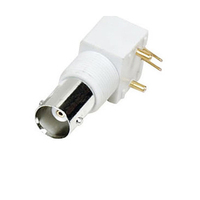 Connecteur BNC en plastique à angle droit, conducteur en cuivre, transmission de signal RF sur circuit imprimé, modèle YRL-101, marque Luckyconnectors, connecteur femelle
