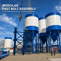 Silo à ciment en acier boulonné 500T 1000T Q235B, réservoir de stockage en vrac pour centrale à béton prêt à l'emploi, certifié CE