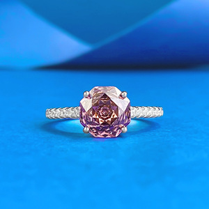 New 925 Sterling Silver Wedding <strong>Ring</strong> 2.5 Carat <strong>Millennium</strong> Cut Octagonal Zircon Stylish Gemstone Versatile Trendy Perfect Gift - Product Image 4
