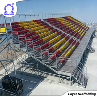 Tribunes métalliques portables pour événements sportifs en plein air, avec échafaudage à plusieurs niveaux, sièges pour spectacles