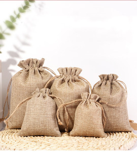 Sacs <span class=keywords><strong>de</strong></span> rangement en <span class=keywords><strong>jute</strong></span> écologiques avec cordon <span class=keywords><strong>de</strong></span> serrage, style naturel et simple, <span class=keywords><strong>pour</strong></span> le <span class=keywords><strong>jardin</strong></span>, les fruits, les légumes, l'emballage <span class=keywords><strong>de</strong></span> cadeaux - Product Image 2