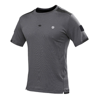 T-Shirt Tactique Respirant en Coton Vert Olive pour Hommes, Entraînement Extérieur, Tissu Multicolore Camouflage Militaire