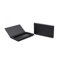Etui pour smartphone électronique réutilisable en cuir de luxe personnalisé coffret de présentation EVA couvercle à rabat magnétique boîte noire pour emballage
