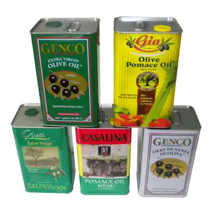 High quality tin can square tin metal olive oil cans storage containers for buyer