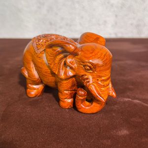 Ornements d'éléphant sculptés <span class=keywords><strong>en</strong></span> <span class=keywords><strong>bois</strong></span> <span class=keywords><strong>massif</strong></span> de sequoia, cadeaux porte-bonheur - Product Image 3