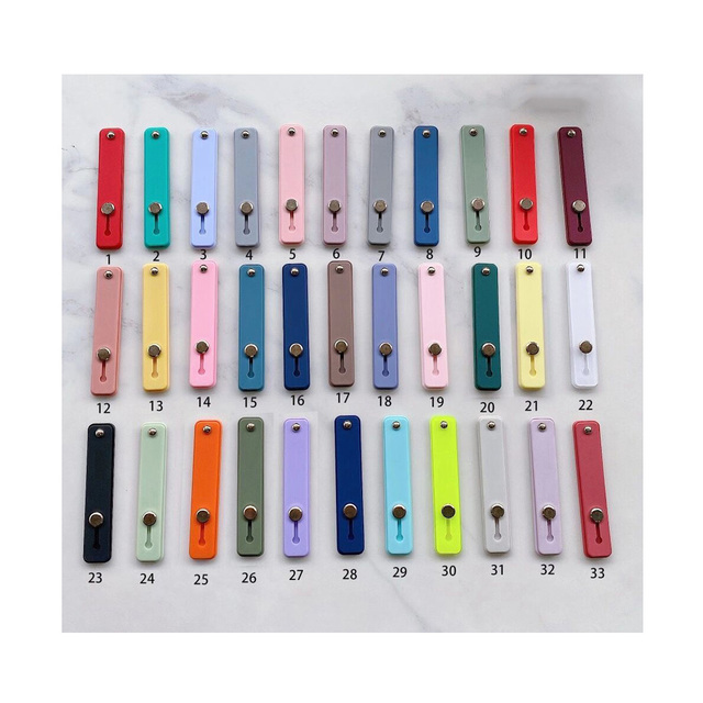 10*2 CM Simple Strong Sticky Heart Printed TPU Sliding Phone Finger Grip Strap Stent Hand Free Holder Kickstand Smartphone Stand