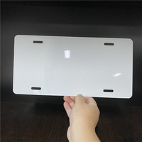 6 "X 12" Mini 3 "X 6" bricolage aluminium blanc simple face Pvc masqué métal moto Sublimation plaques d'immatriculation en aluminium