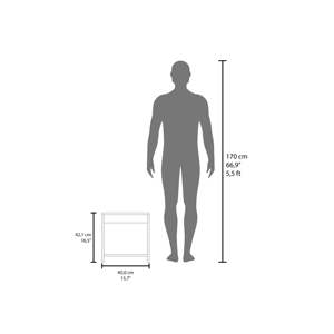 Table de chevet DB 16.5 \ "antique-français moderne-midcentury avec étagère spacieuse en bois massif assemblé pour une utilisation en appartement en noir - Product Image 5