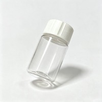 Flacon cylindrique transparent en PET de 8 ml avec bouchon à vis pour échantillons de réactifs en poudre, emballage d'essai cosmétique