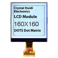 Écran graphique industriel Jinghuidi de 3,2 pouces, matrice de points 160x160, fond blanc, texte noir, module LCD rétroéclairé par LED