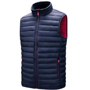 Gilet de sport chaud unisexe, gilet sans manches coupe-vent en duvet, gilet à col montant pour homme, logo personnalisé - Product Image 6