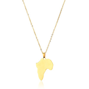 Collar <span class=keywords><strong>de</strong></span> cadena <span class=keywords><strong>de</strong></span> clavícula <span class=keywords><strong>de</strong></span> acero inoxidable, collares <span class=keywords><strong>de</strong></span> contorno <span class=keywords><strong>de</strong></span> <span class=keywords><strong>continente</strong></span> <span class=keywords><strong>de</strong></span> la patria <span class=keywords><strong>de</strong></span> África, collares con colgante <span class=keywords><strong>de</strong></span> <span class=keywords><strong>mapa</strong></span> africano, joyería Punk - Product Image 5