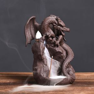 Creative Home Decor <b>Ceramic</b> Backflow Dragon Incense Burner Chinese Dragon Censer for Aromatherapy <b>Diffuser</b> for Home Decoration - Product Image 5