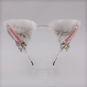 آذان فرو الثعلب القط اليدوية ، طوق شعر ، ملابس رأس أنيمي ، فستان تنكري للحفلات ، زي هالوين تأثيري ، عصابة رأس - Product Image 2