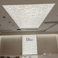 Boîte à lumière LED suspendue en tissu DuPont Tyvek, impression UV texturée rétroéclairée, enseigne de magasin suspendue, logo personnalisé, affichage publicitaire