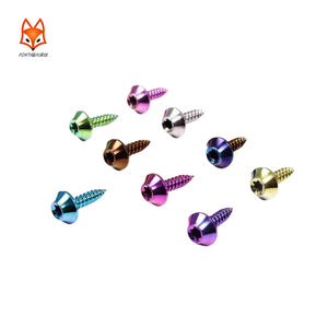 Vis autotaraudeuses à tête étoilée en titane Gr5 Ti6Al4V personnalisées en usine, M1.25, anodisées pour moto et voiture - Product Image 3