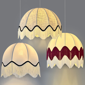 Lampadario <span class=keywords><strong>a</strong></span> <span class=keywords><strong>sospensione</strong></span> con <span class=keywords><strong>paralume</strong></span> in tessuto, altezza regolabile, telecomando, dimmerabile, nappe, finitura bianca, <span class=keywords><strong>per</strong></span> matrimoni - Product Image 3