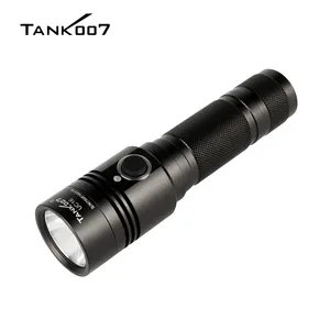 Aluminum Emergency 10w Led Manual usb High Power Style Rechargeable Tank007 Tactical Super Bright Torch Flashlight