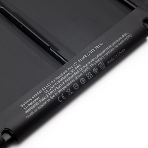 Batería de portátil genuina A1417 <span class=keywords><strong>para</strong></span> <span class=keywords><strong>MacBook</strong></span> <span class=keywords><strong>Pro</strong></span> 15 "pulgadas Retina A1398 <span class=keywords><strong>Mid</strong></span> <span class=keywords><strong>2012</strong></span> Early 2013 Batería de litio <span class=keywords><strong>para</strong></span> Apple 12,26 V 95WH - Product Image 2