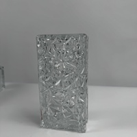 Bloc de verre creux à motif diamant transparent personnalisable, brique décorative standard pour cloison intérieure domestique