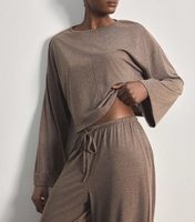 Pyjama Marron Grande Taille pour Femme, Ensemble Deux Pièces, Vêtements de Nuit et de Détente, Pyjama Personnalisable ODM