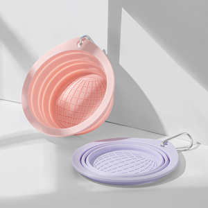Tazón de agua plegable de silicona antideslizante para viajes al aire libre para perros, gatos y animales pequeños - portátil y ligero para mascotas - Product Image 2